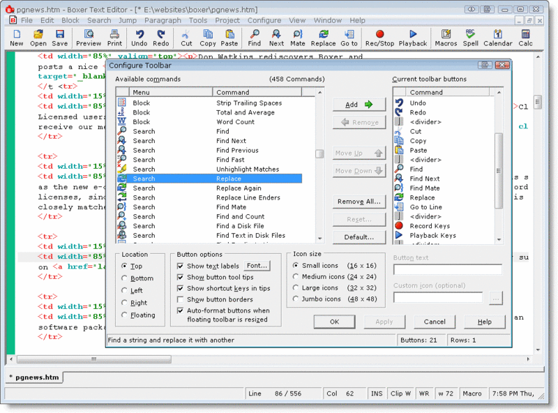 Boxer Text Editor Screenshot